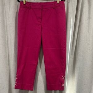 Talbots Vibrant Pink Capris perfect crop size 8P